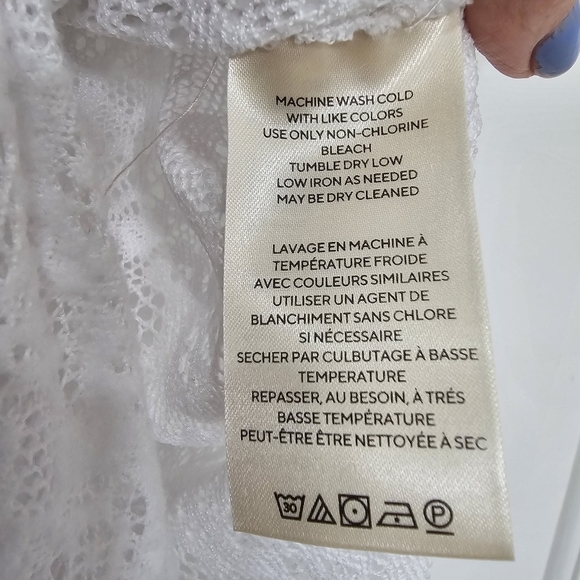 Free People Waterfall Maxi Lace Top Dress Swim Coverup White Size M - Picture 13 of 16